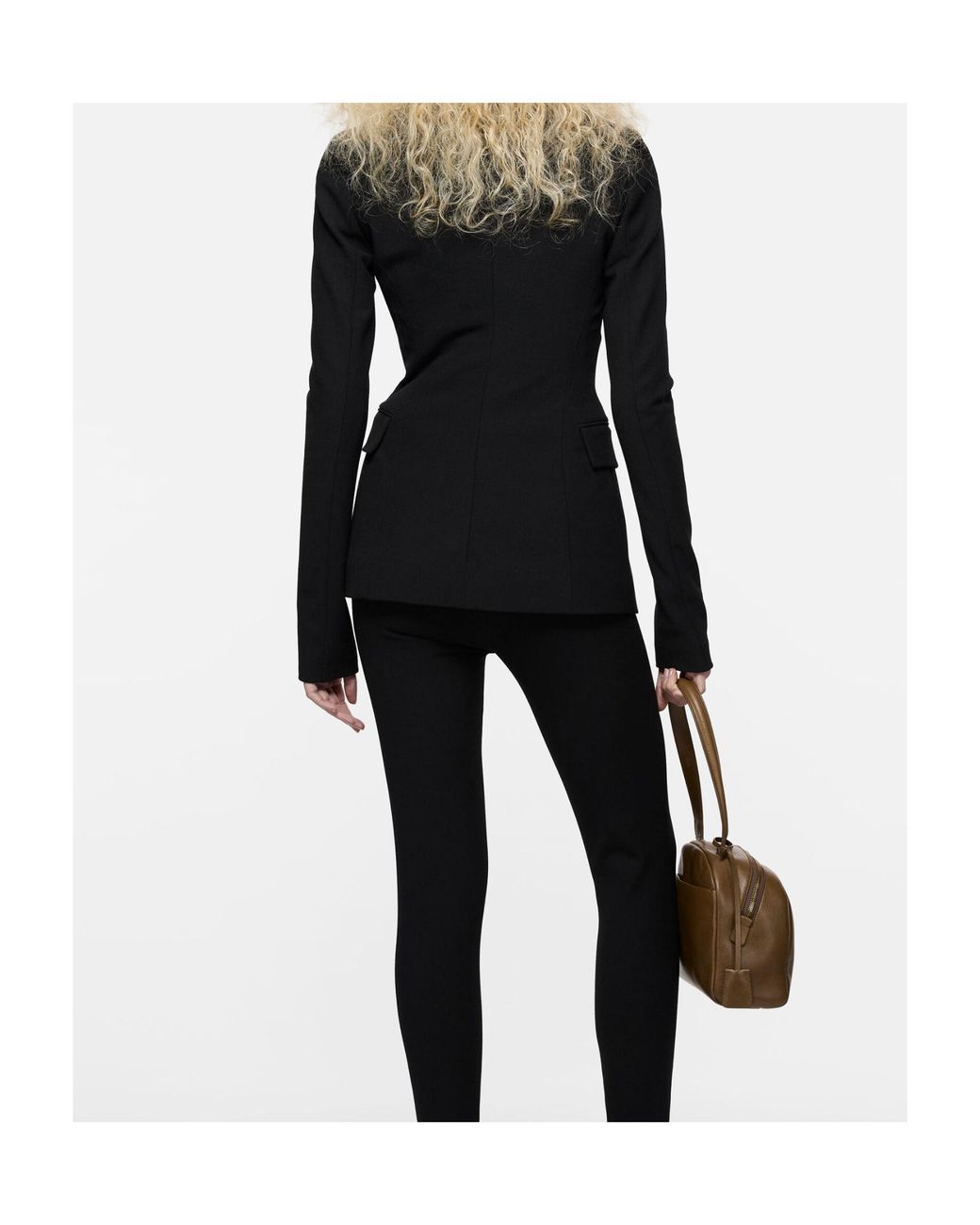 Acne Black Fitted Wool Suit Jacket