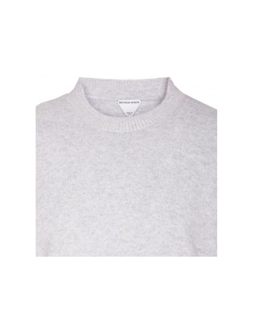 Bottega Veneta White Crewneck Knitted Jumper for men