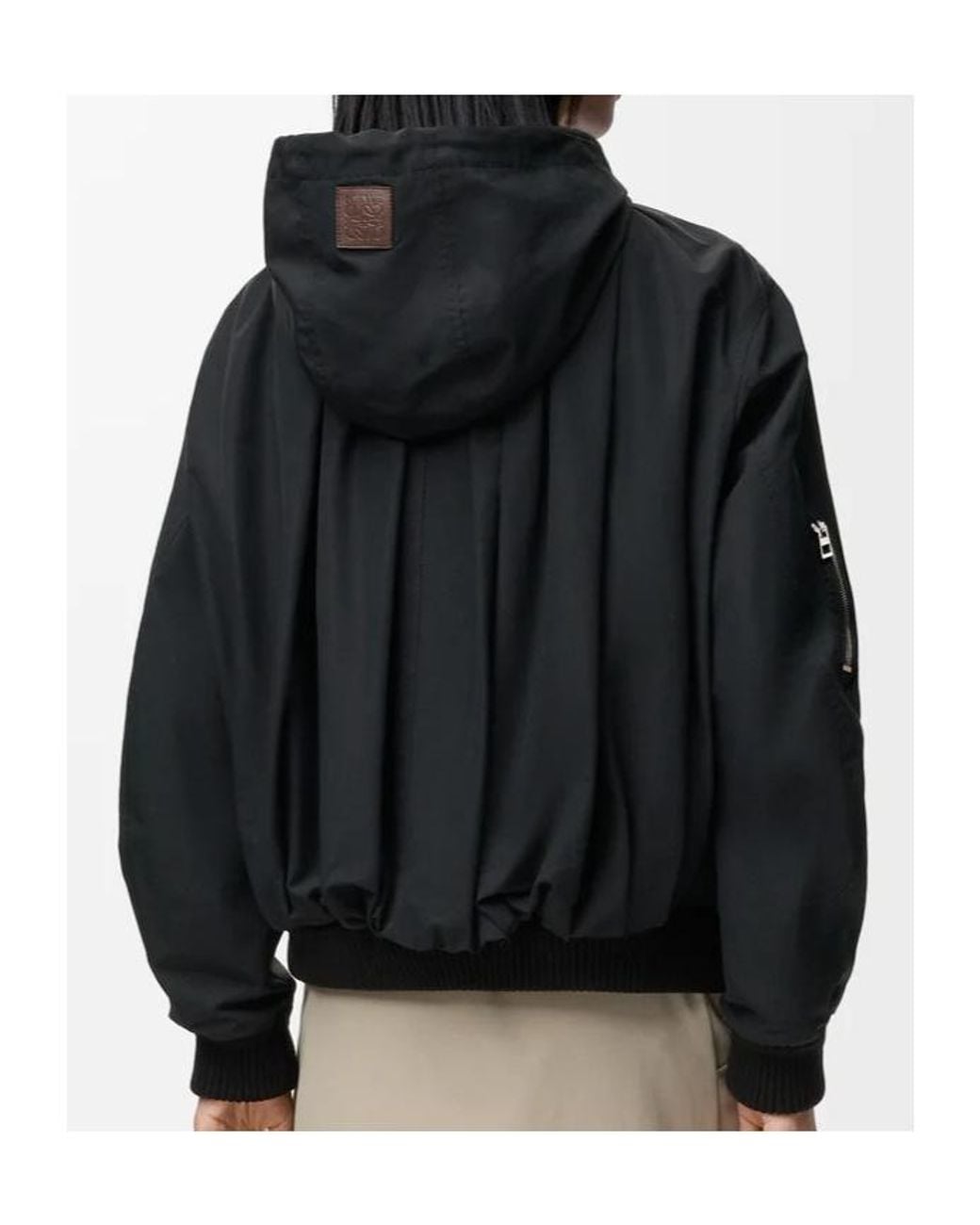 Loewe Blue Pleated Hooded Jacket