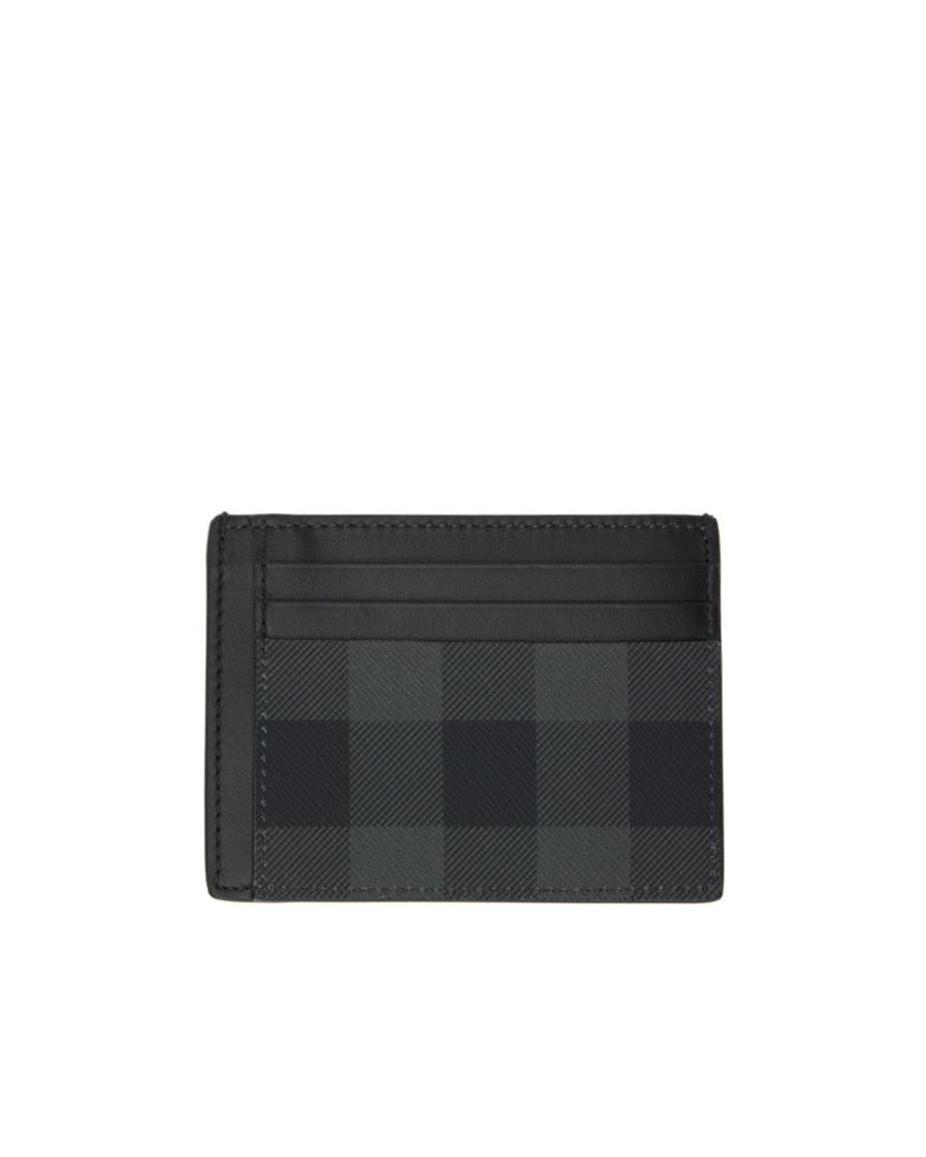 Burberry Black Logo Embossed Money-Clip Cardholder for men