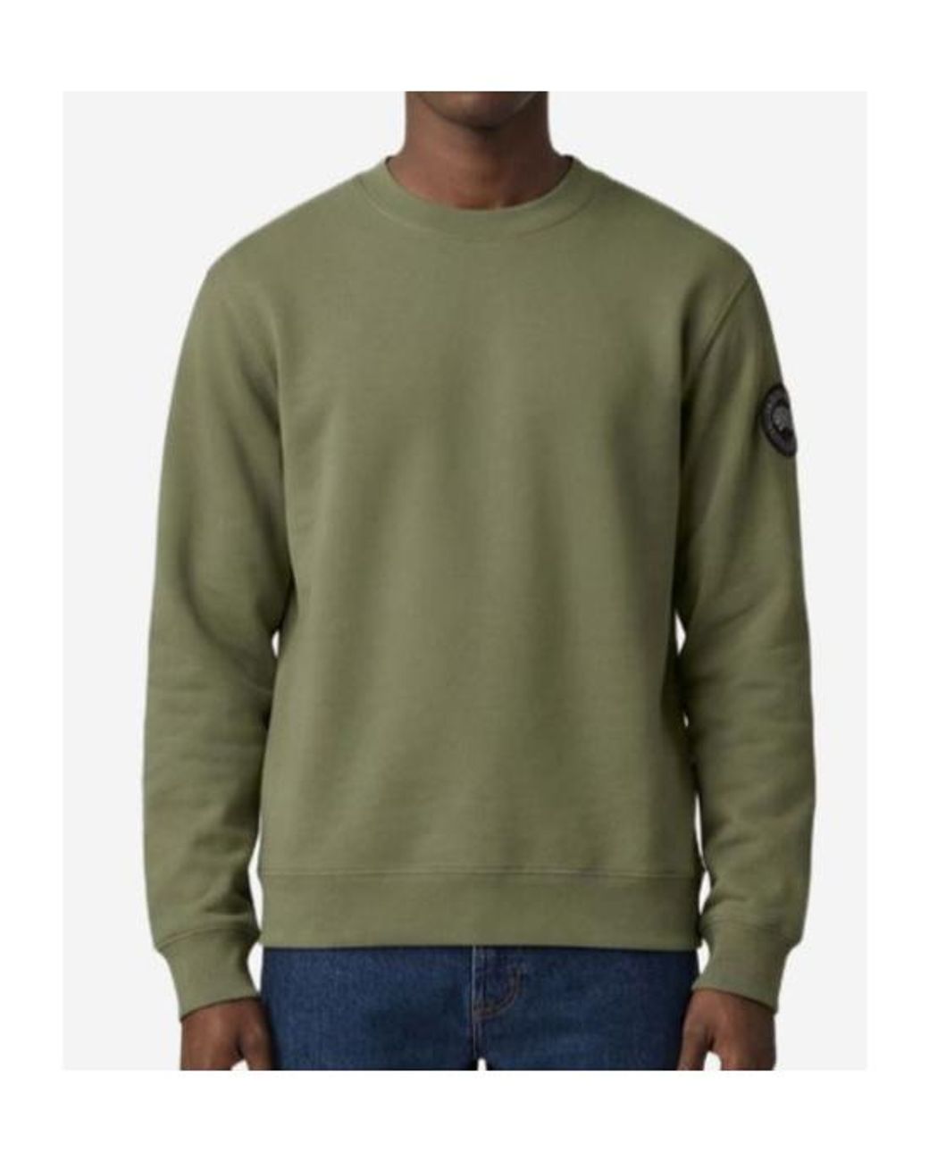 Canada Goose Green Logo Patch Crewneck Sweatshirt for men