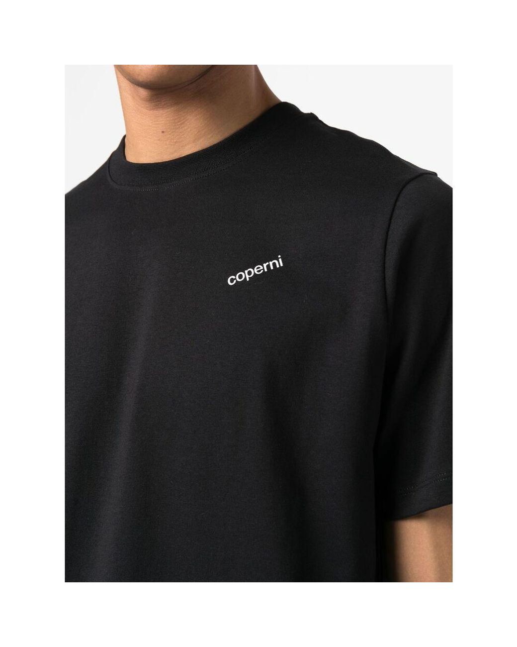 Coperni Black Logo Crew Neck T-Shirt for men