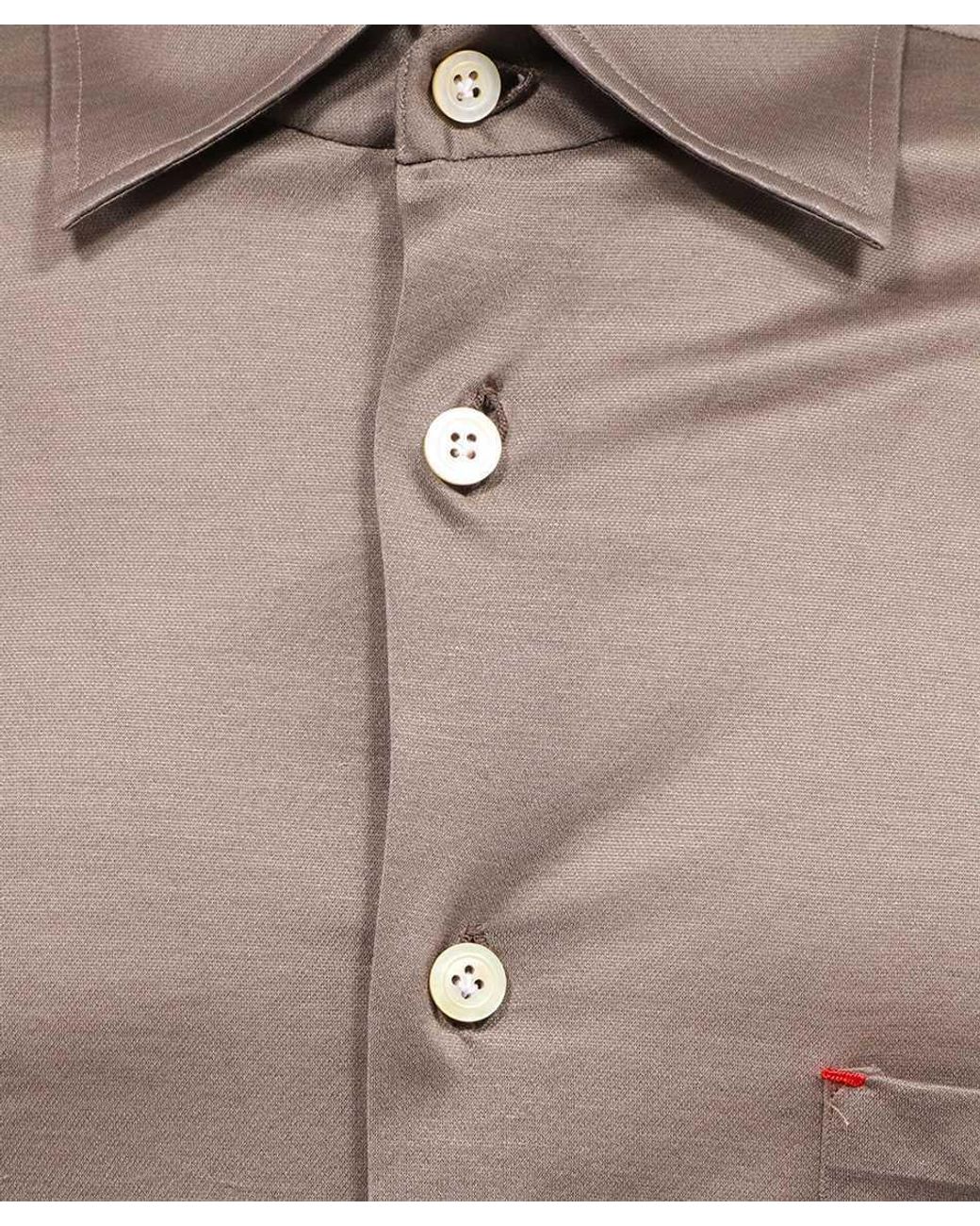 Kiton Brown Long-Sleeved Shirt for men