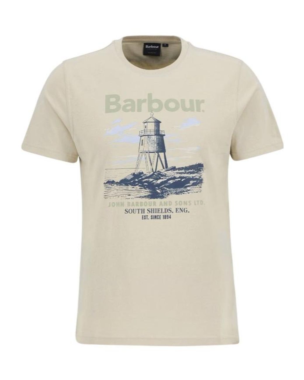 Barbour White B.Li Harbourside Tee Sn53 for men