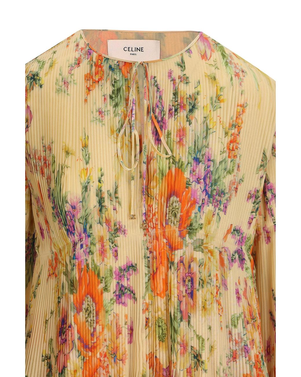 Céline Multicolor Printed Silk Mini Dress
