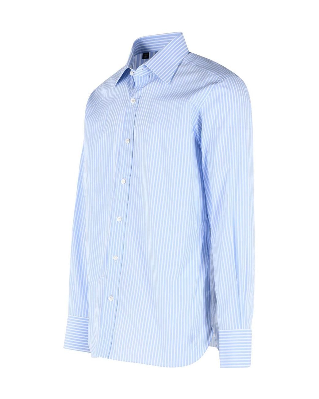Tom Ford Blue Slim-Fit Striped Shirt for men