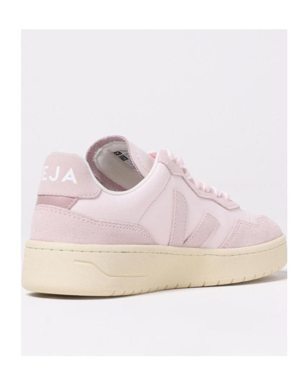 Veja Pink Round-Toe Lace-Up Sneakers