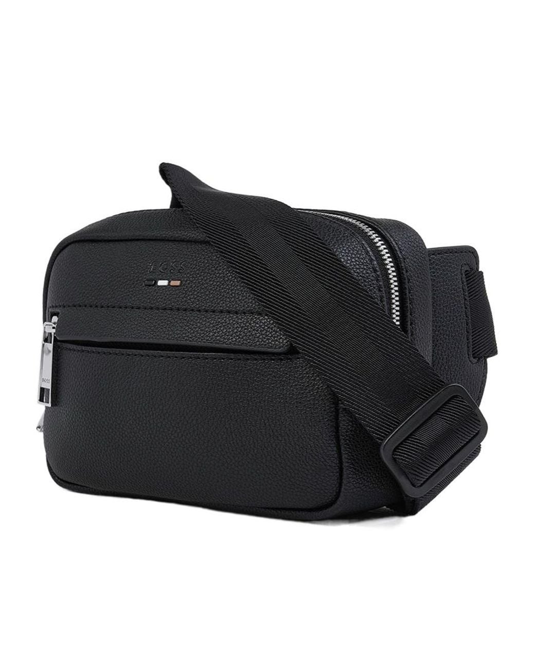 Boss Black Logo Zip-Fastening Shoulder Bag for men