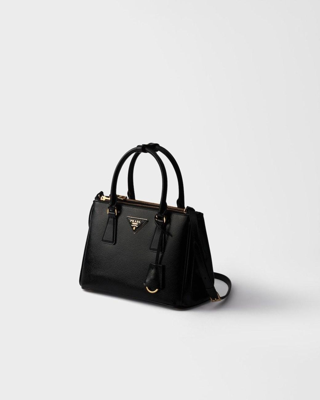 Prada Black Galleria Small Patent Saffiano Leather Bag