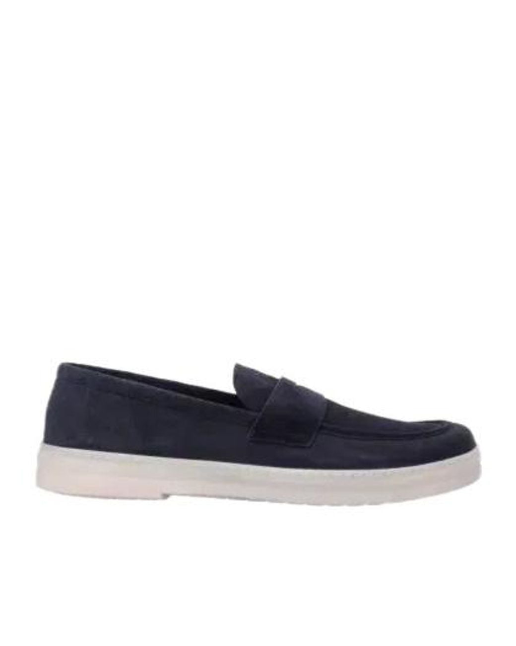 Prada Blue Logo-Detailed Slip-On Loafers for men