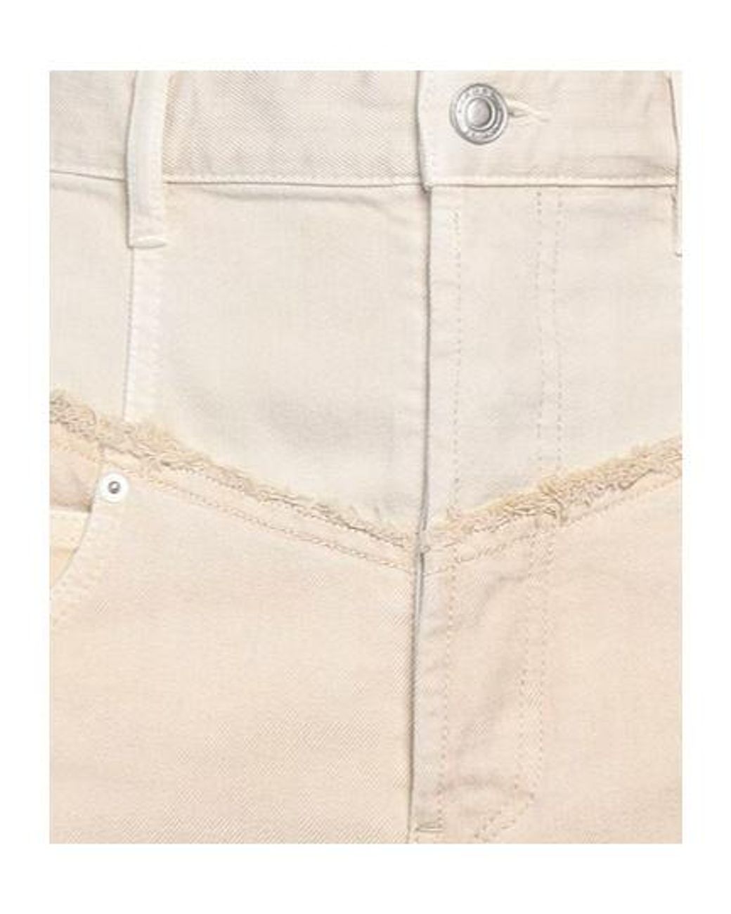 Isabel Marant Natural High-Waisted Straight-Leg Jeans