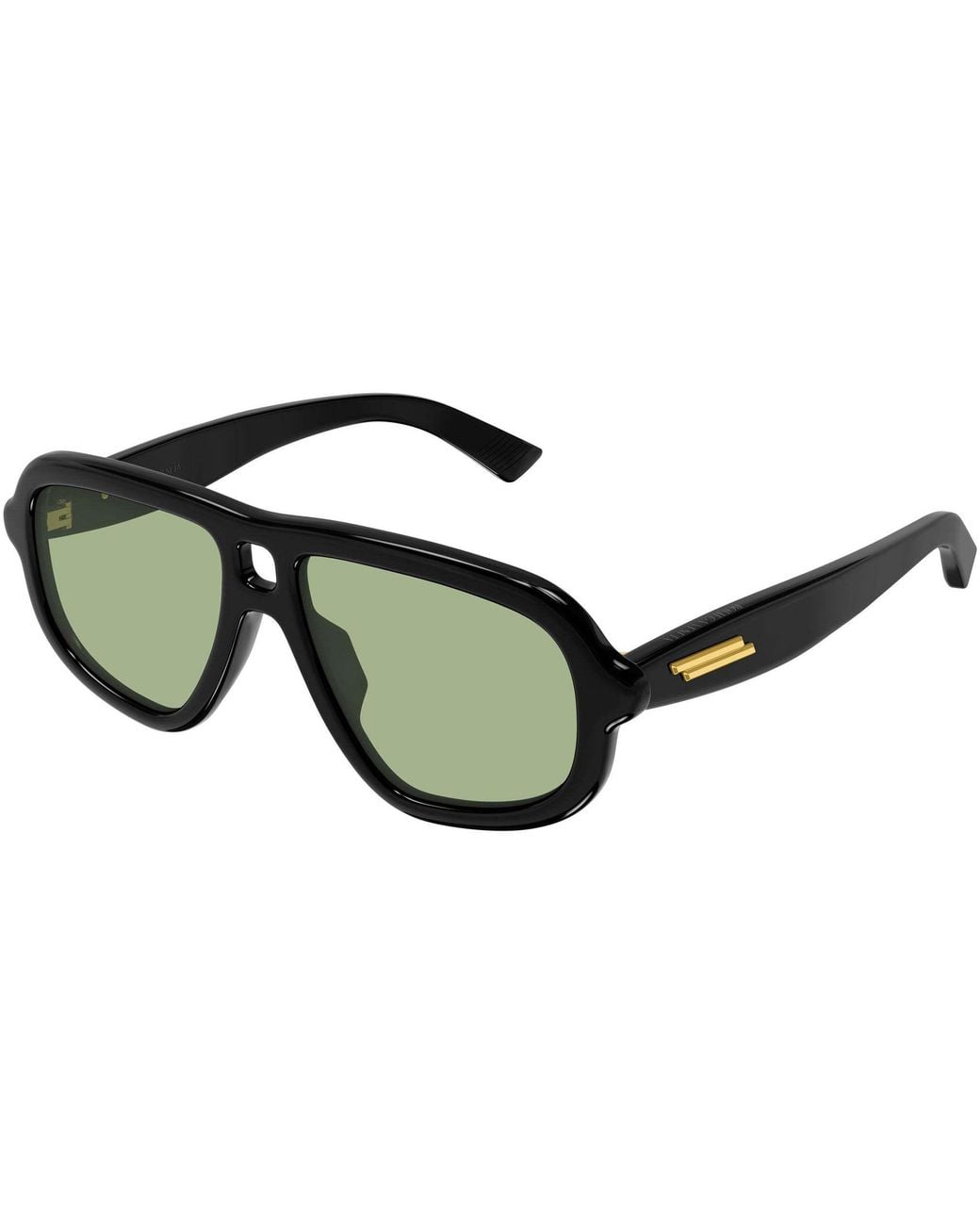 Bottega Veneta Green Eyewear Sophia Ribbon Aviator Frame Sunglasses for men
