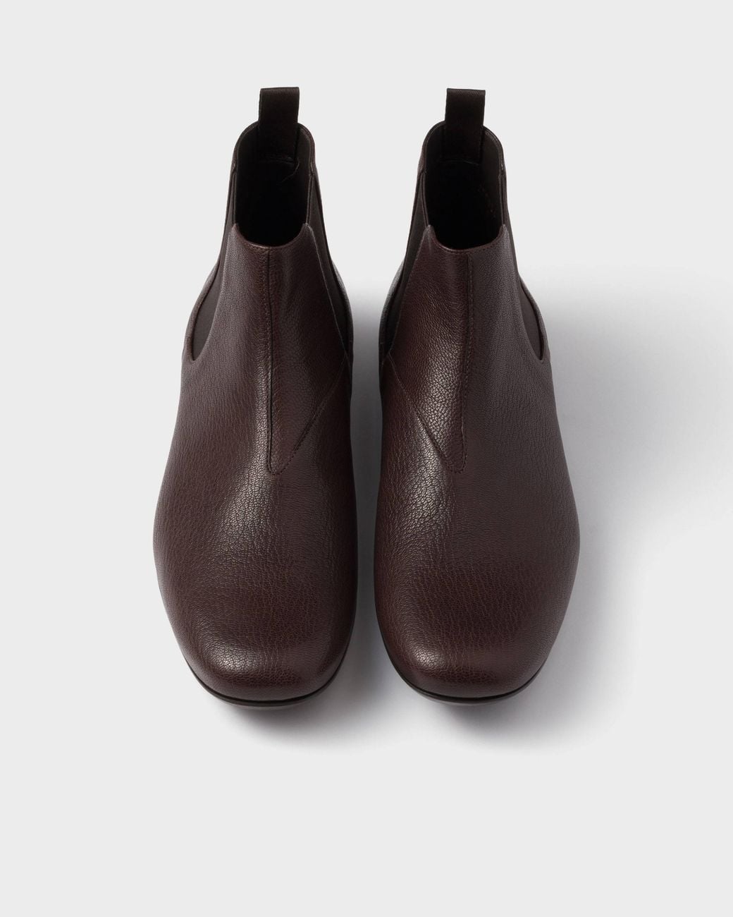 Prada Brown Slip-On Chelsea Boots for men