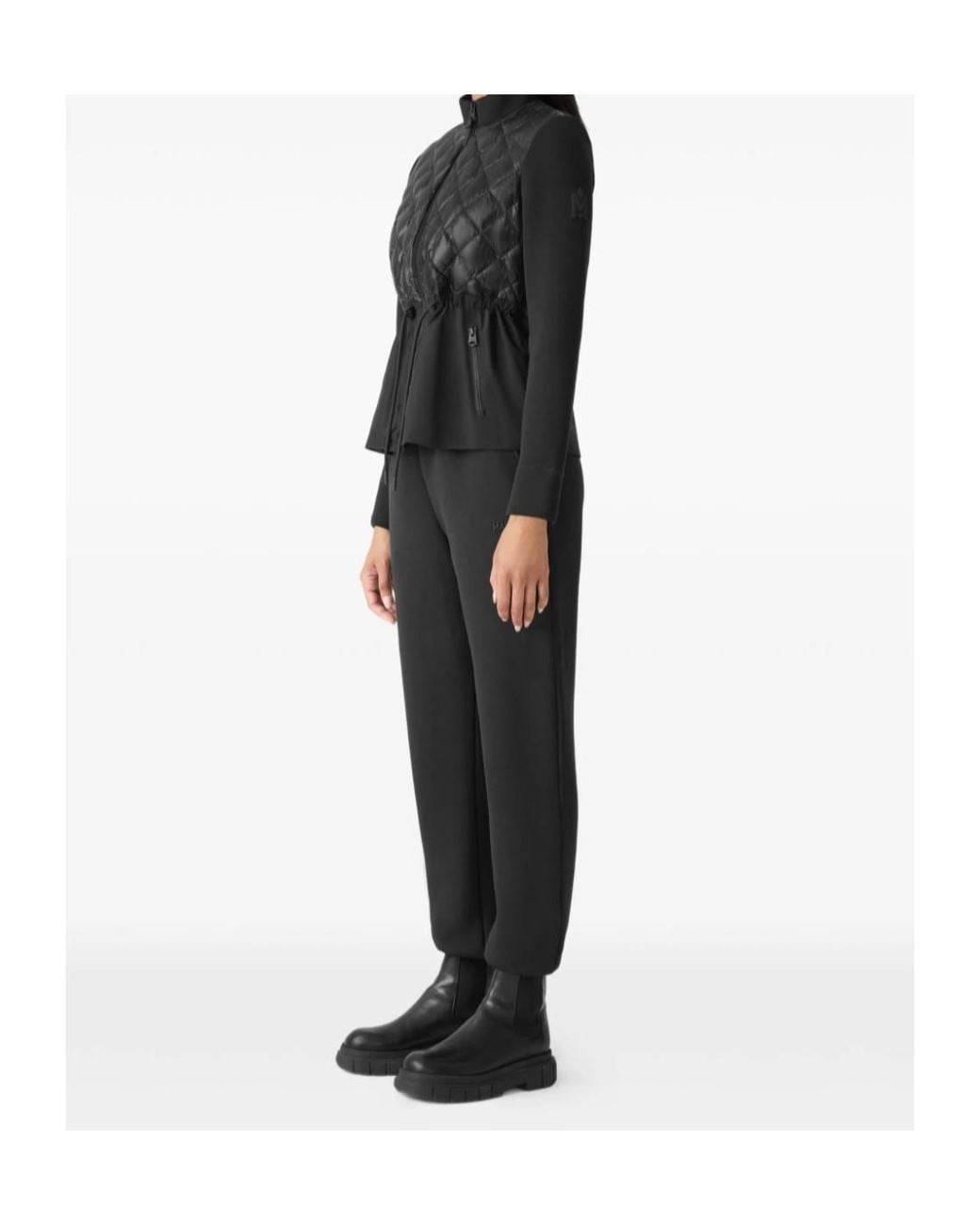 Mackage Black Adita Quilted Drawstring Hybrid Jacket