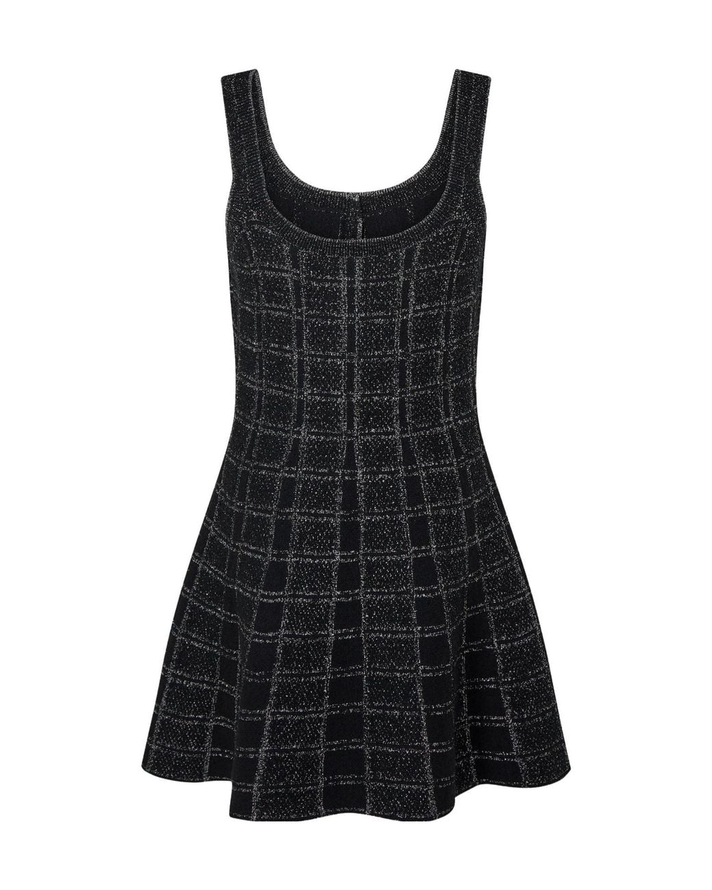 Gucci Black Lamé Button Dress