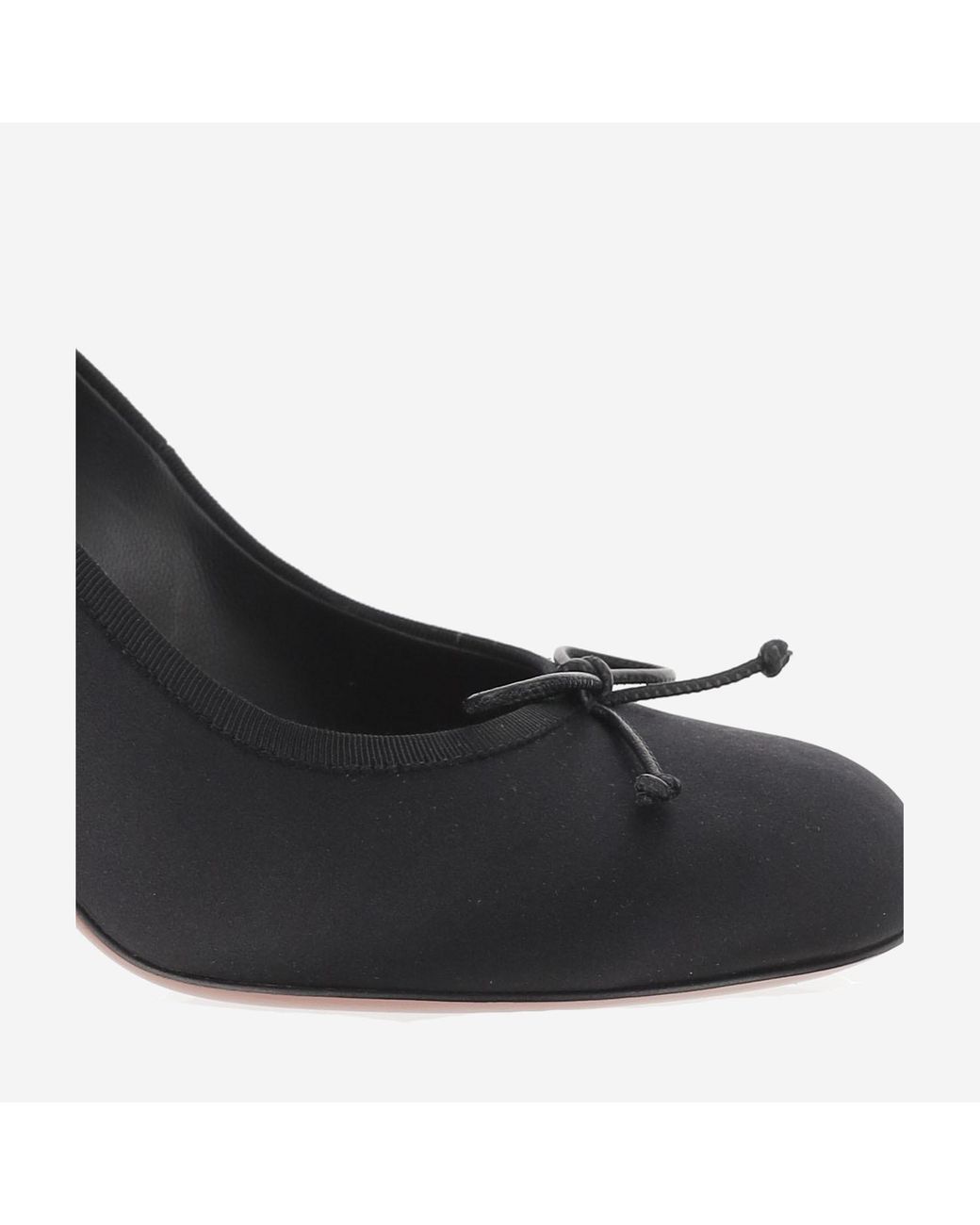 AMINA MUADDI Black Round-Toed High Heels