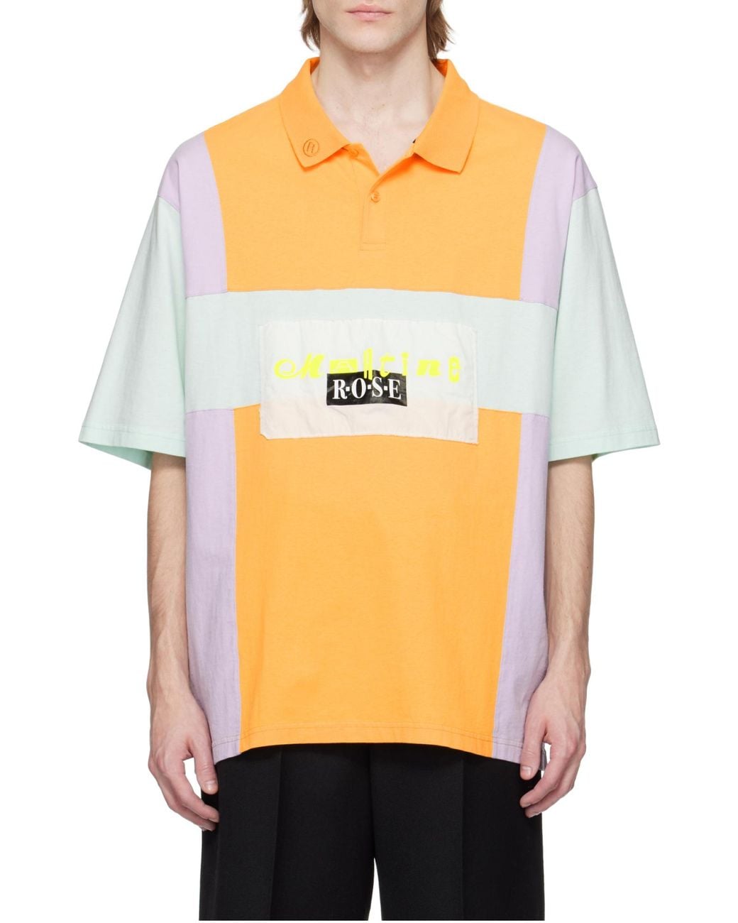 Martine Rose Gray Oversized Panelled Polo for men