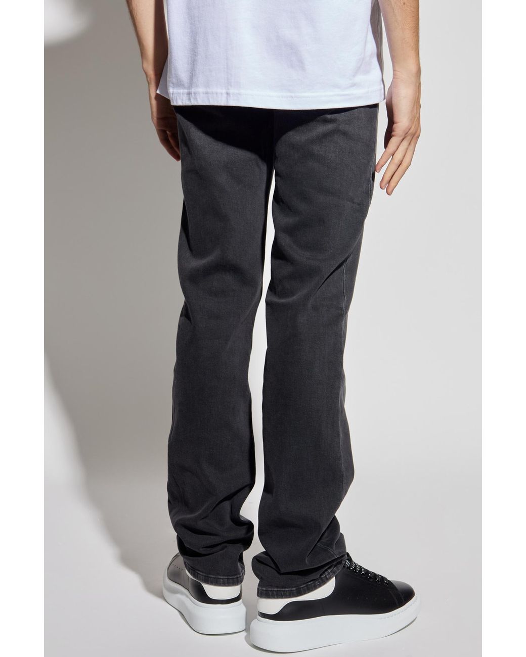 Versace Jeans Blue Couture Logo Patch Straight Leg Jeans for men