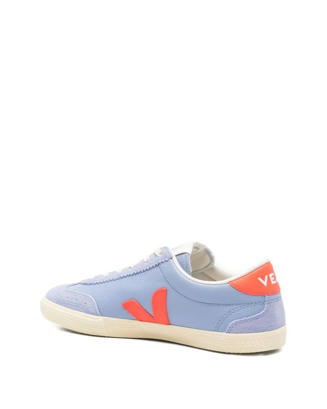 Veja Blue Volley Round Toe Lace-Up Sneakers