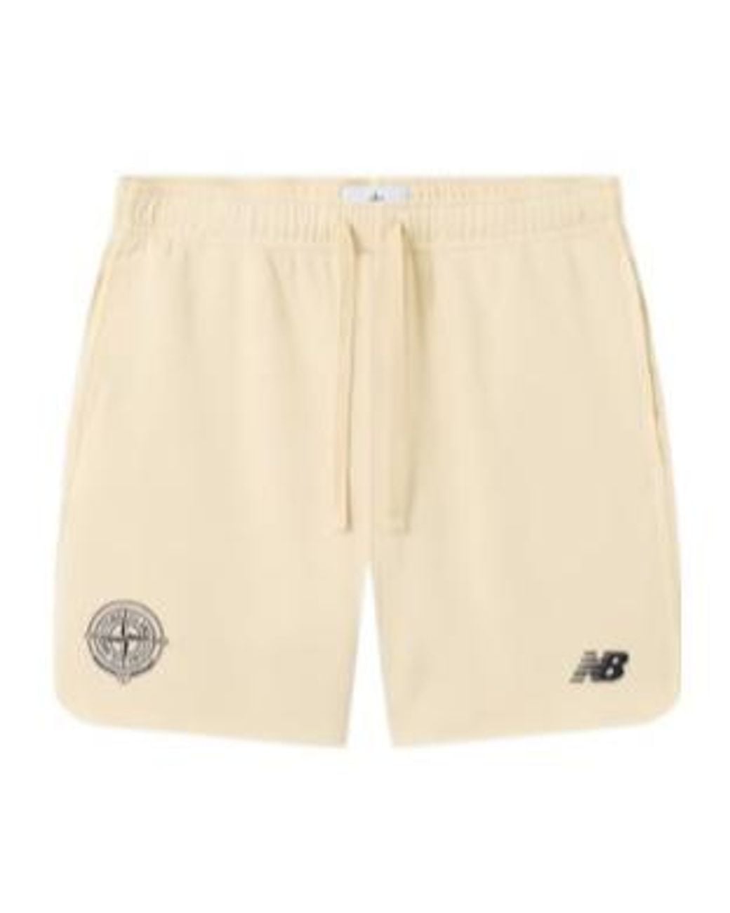 Stone Island Natural Loose-Wide-Leg-Fit Shorts With Drawstring Waistband for men