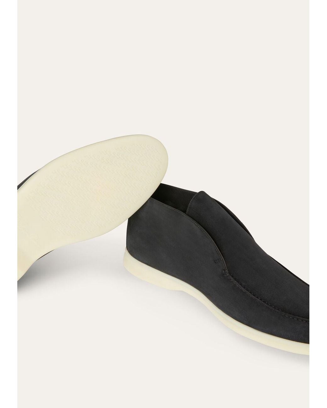 Loro Piana Black Open Walk Ankle Boots for men