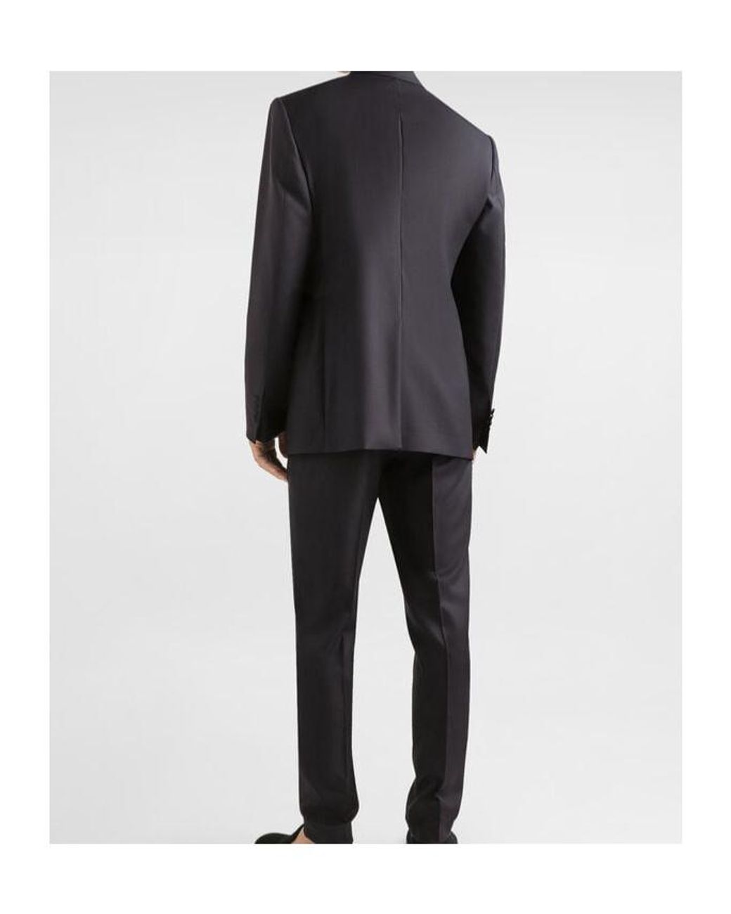Dolce & Gabbana Blue Pleated Tailored Pants for men