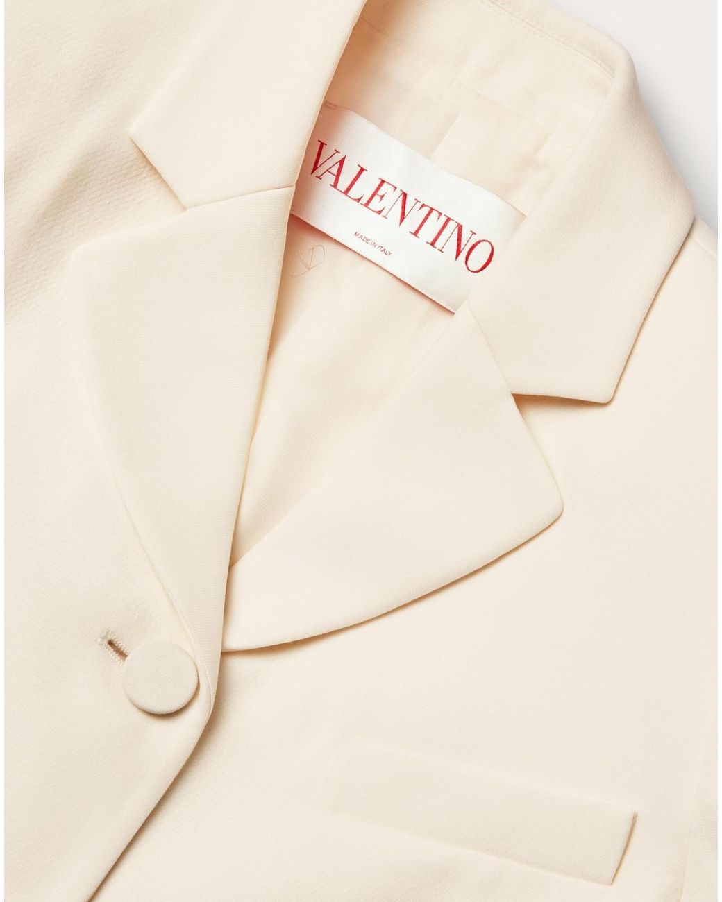 Valentino White Crepe Couture Jacket