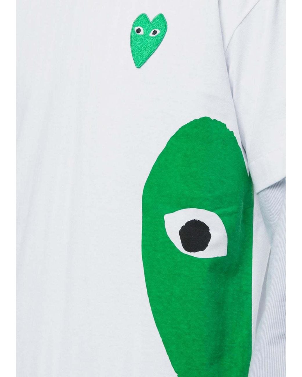 COMME DES GARÇONS PLAY Green Heart-Shaped Logo T-Shirt for men
