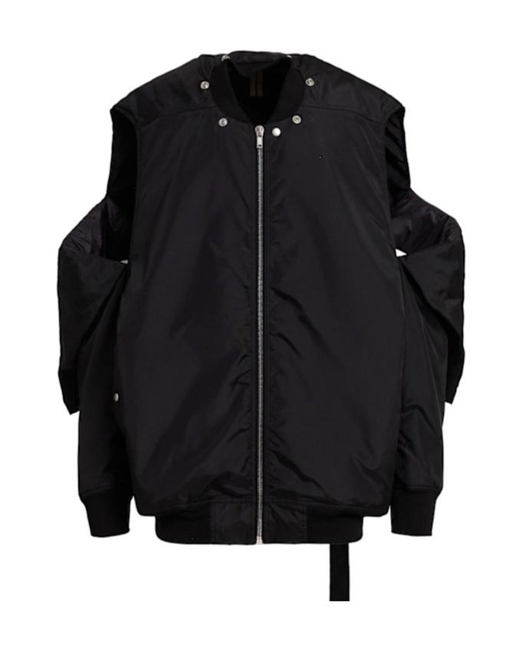Rick Owens Black Jumbo Peter Convertible Bomber Jacket for men