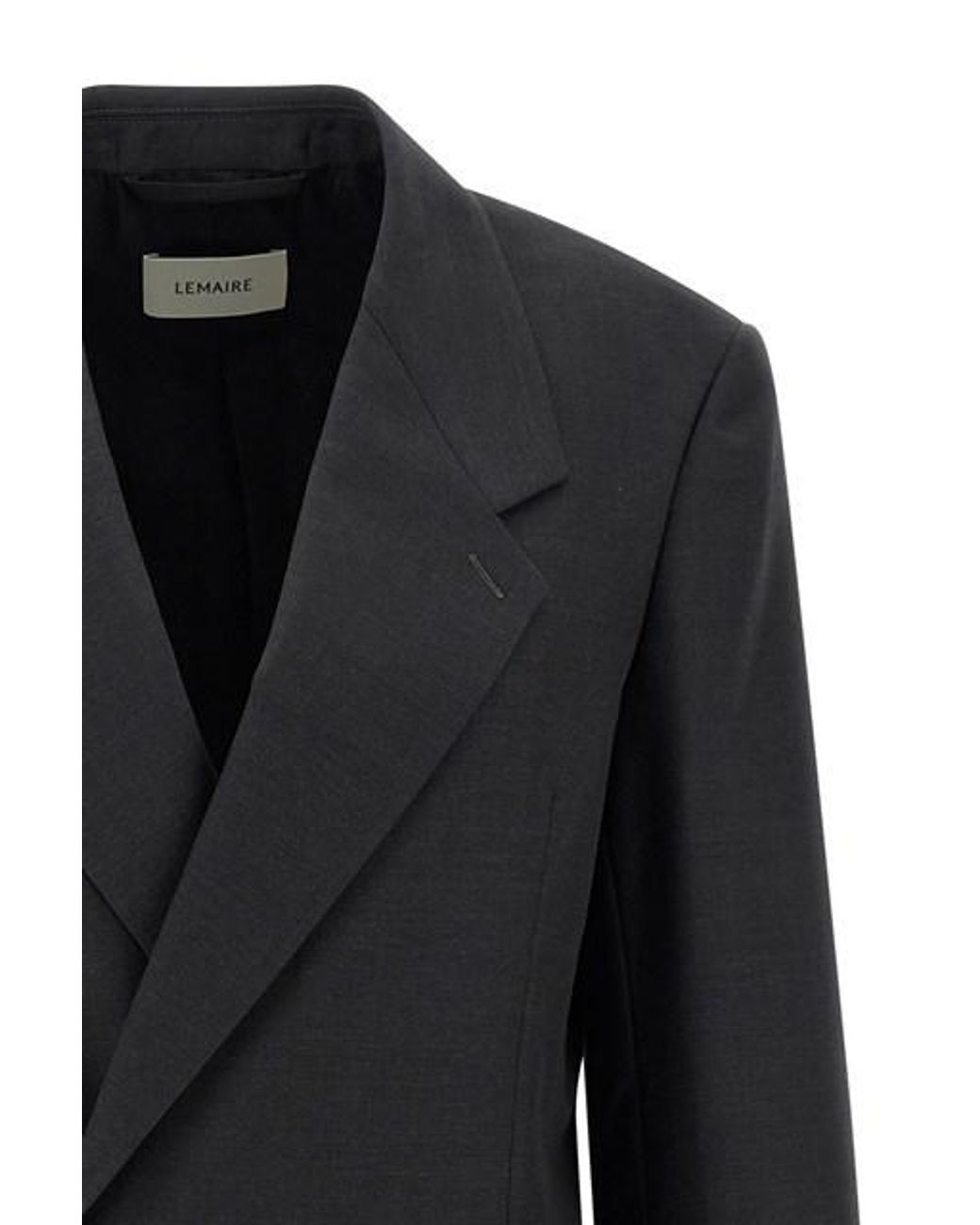 Lemaire Black Double-Breasted Tailored Jacket