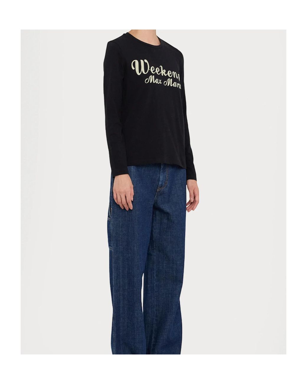 Weekend by Maxmara Black Long-Sleeved T-Shirt