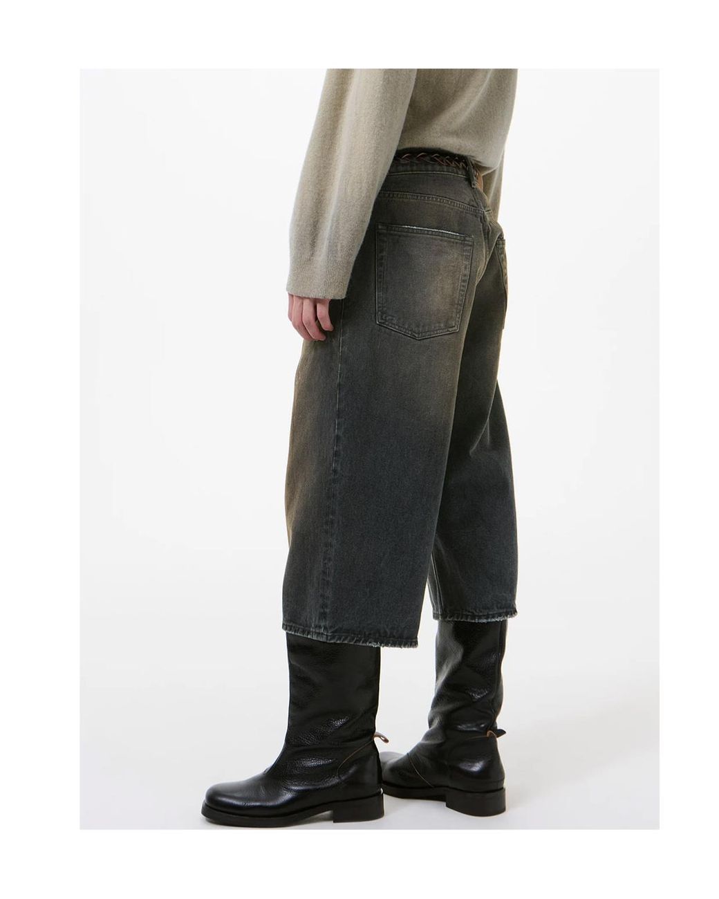 Our Legacy Gray Capri Cut Denim Bermuda Jeans for men