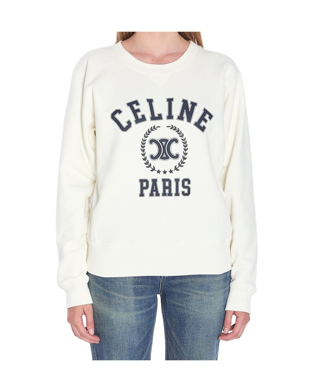 Céline White University Sweatshirt