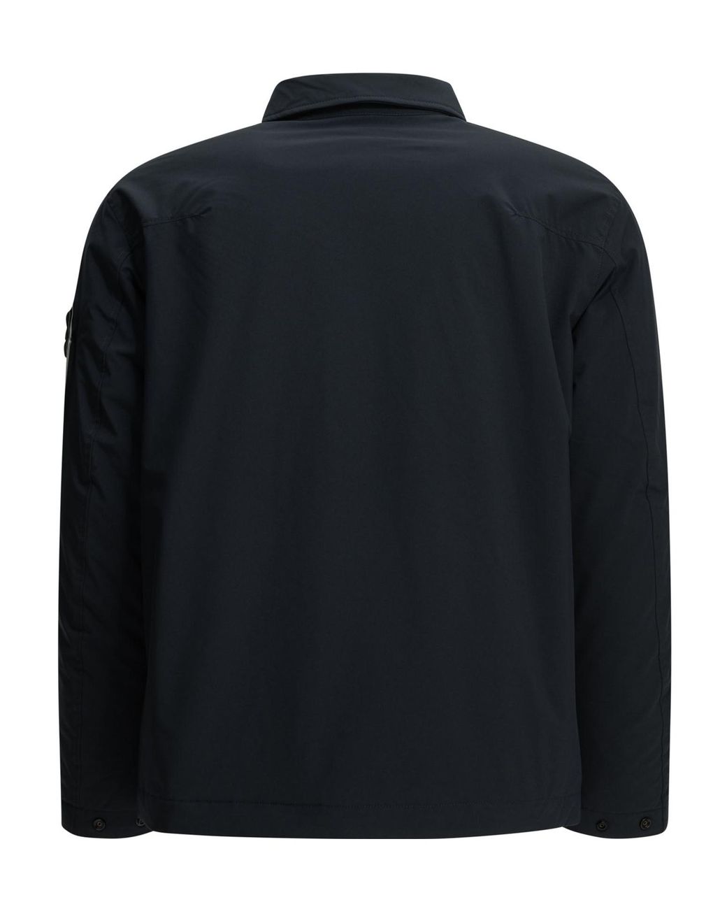 Stone Island Black Logo Patch Zip-Up Jacket for men