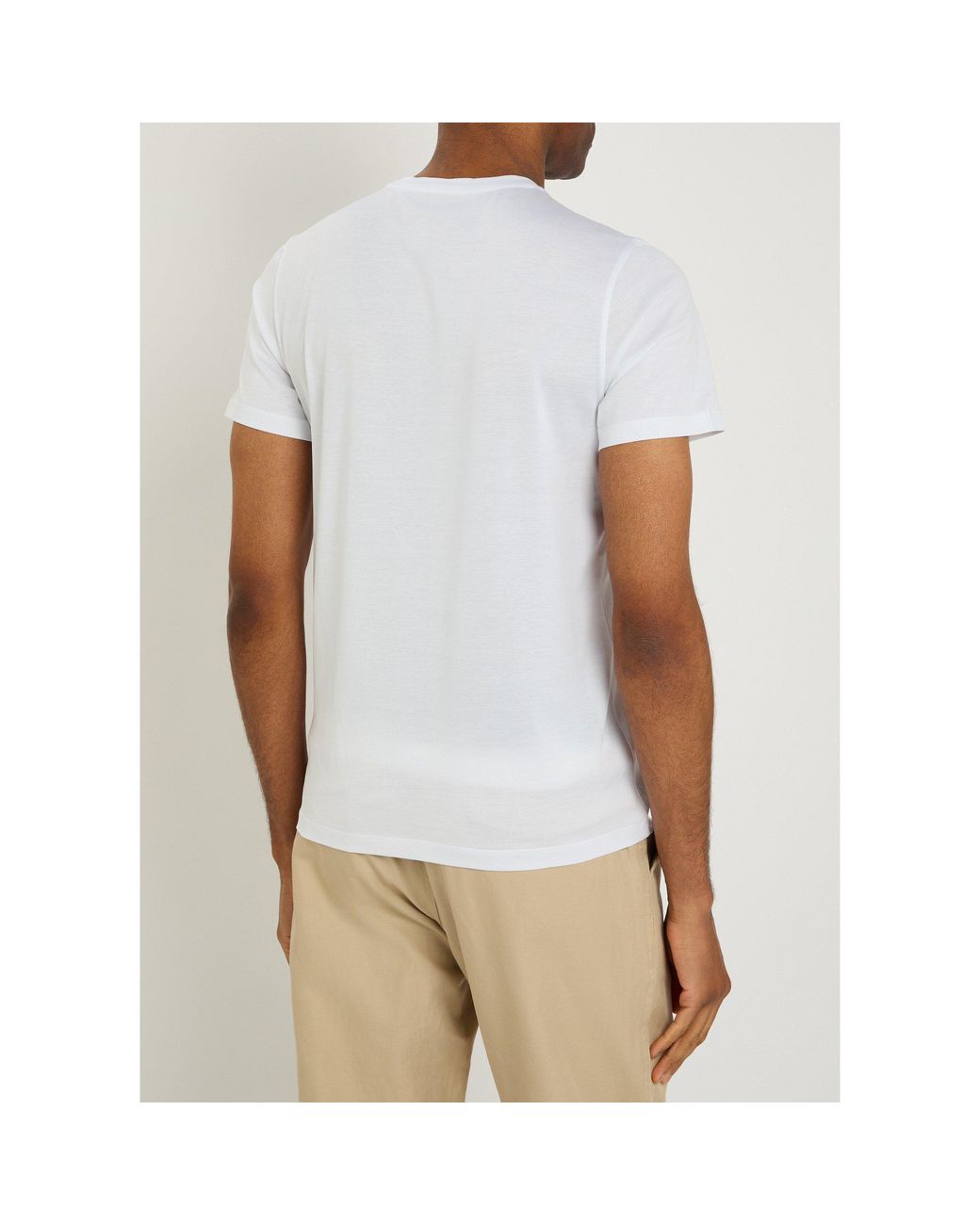 Moncler White Cotton Short-Sleeve T-Shirt for men