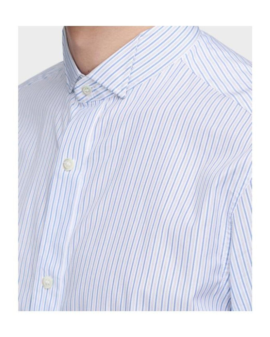 Maison Margiela White Striped Cotton Shirt for men