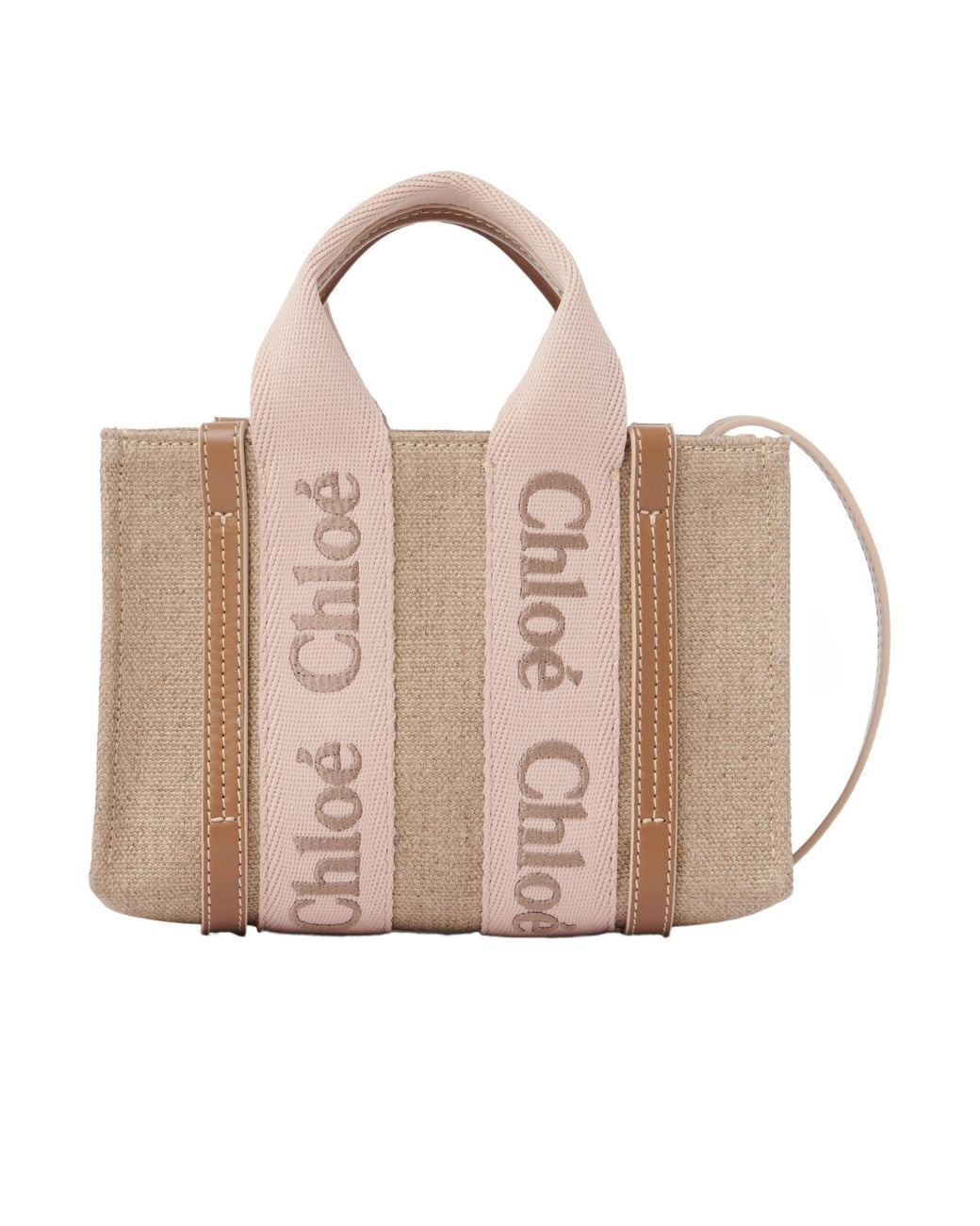Chloé Pink Chloé Woody Mini Tote Bag