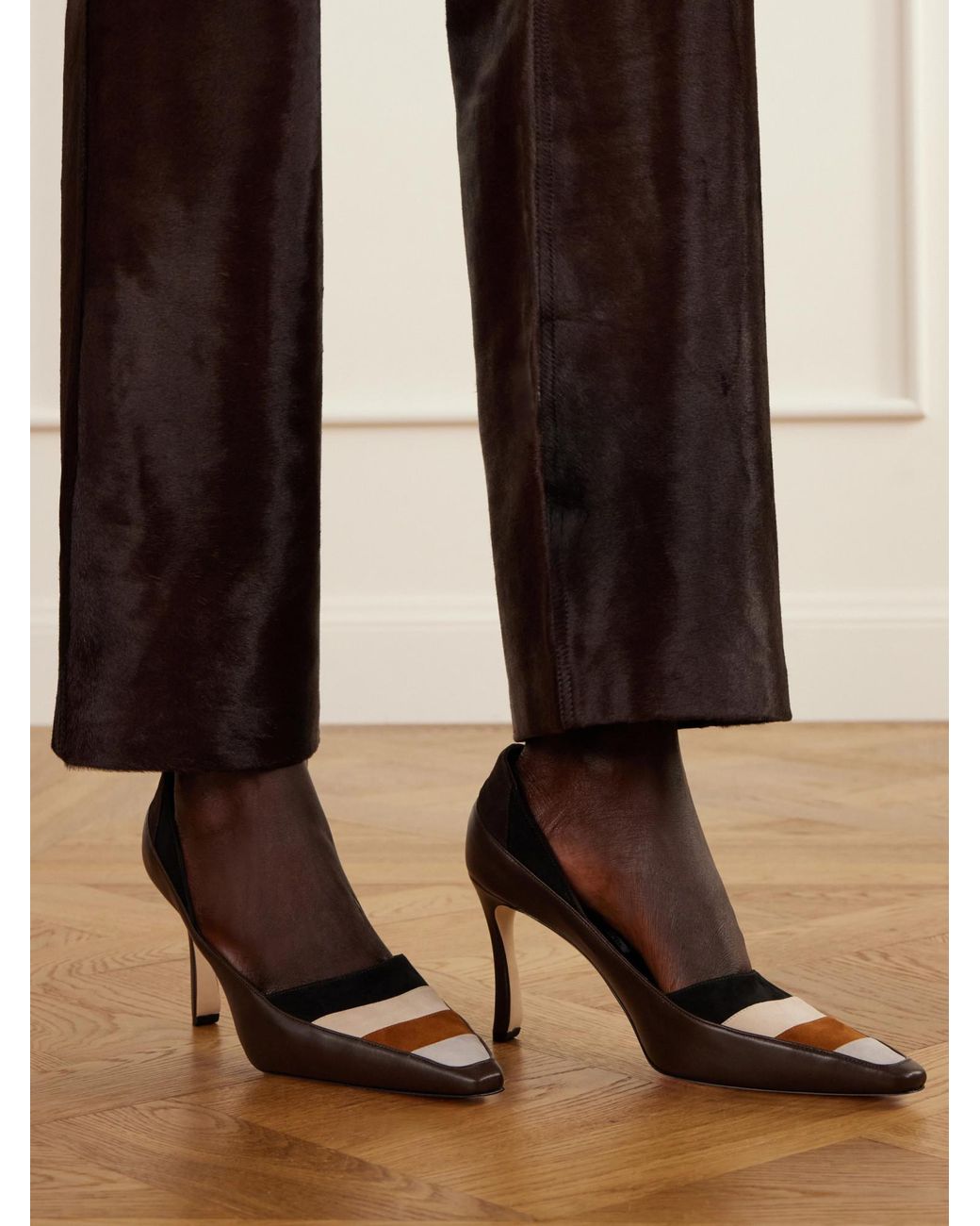 Manolo Blahnik Multicolor Color-Block High Heels