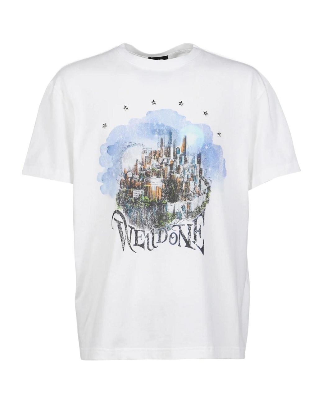 we11done White Crew Neck Short-Sleeved T-Shirt for men