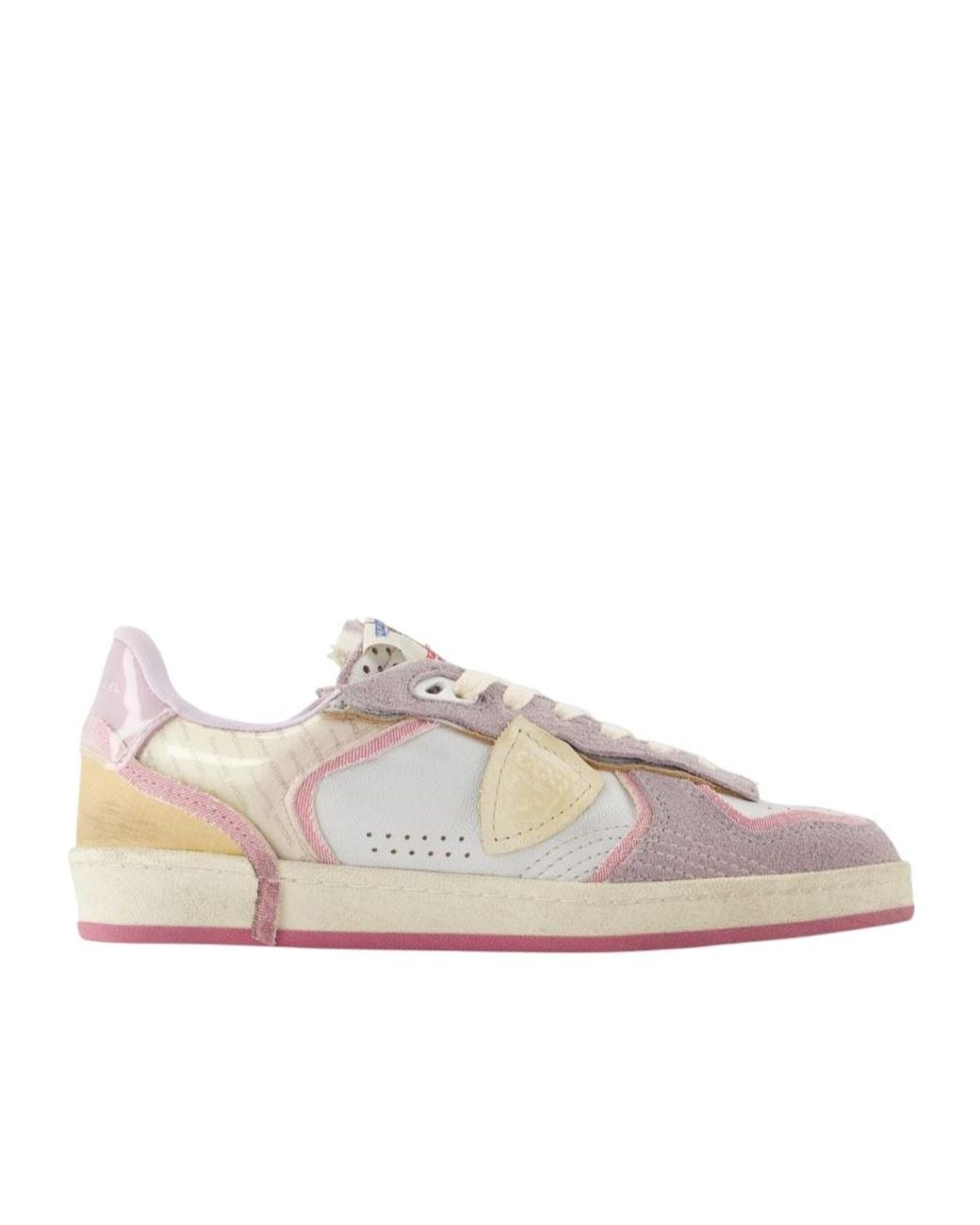 Philippe Model Pink Round-Toe Low-Top Casual Shoes