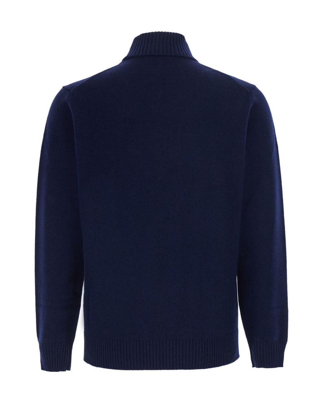 Kangra Cashmere Blue Long-Sleeve High-Neck Top for men