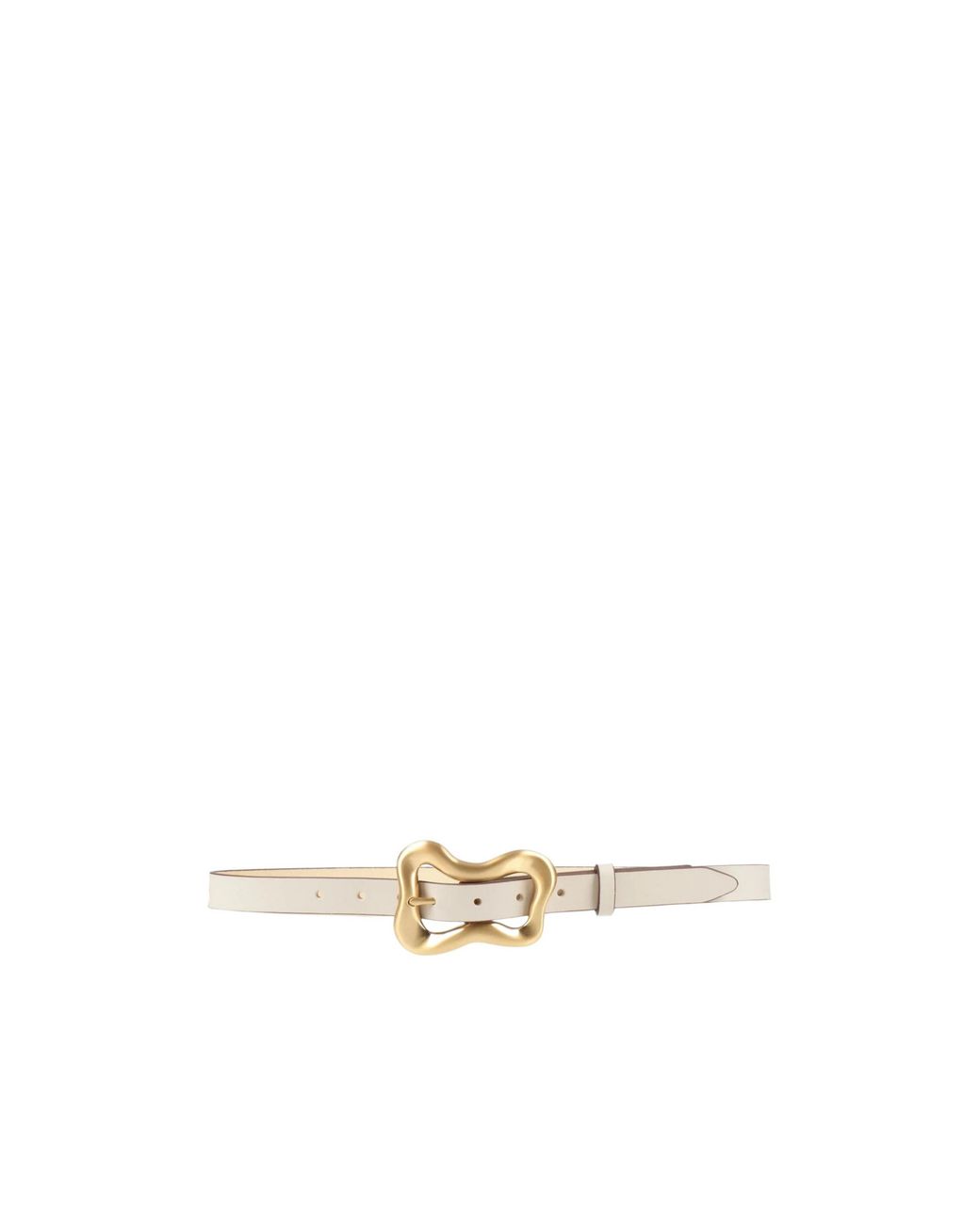 Rag & Bone White Simple Leather Slim Belt