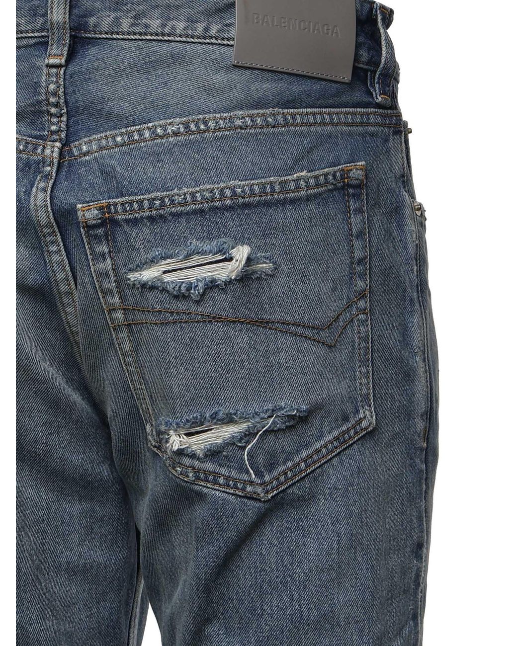 Balenciaga Blue Straight Slim-Leg Jeans