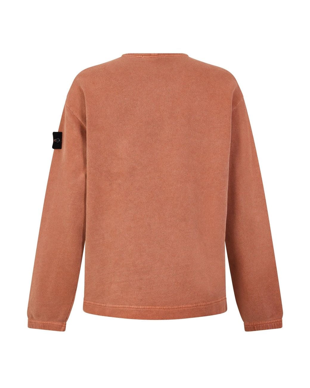 Stone Island Brown Round-Neck Long-Sleeve Knitted Top for men