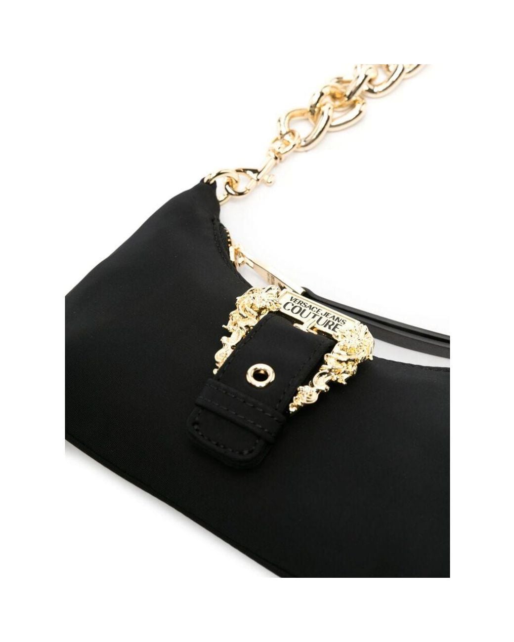 Versace Jeans White Baroque-Buckle Mini Bag