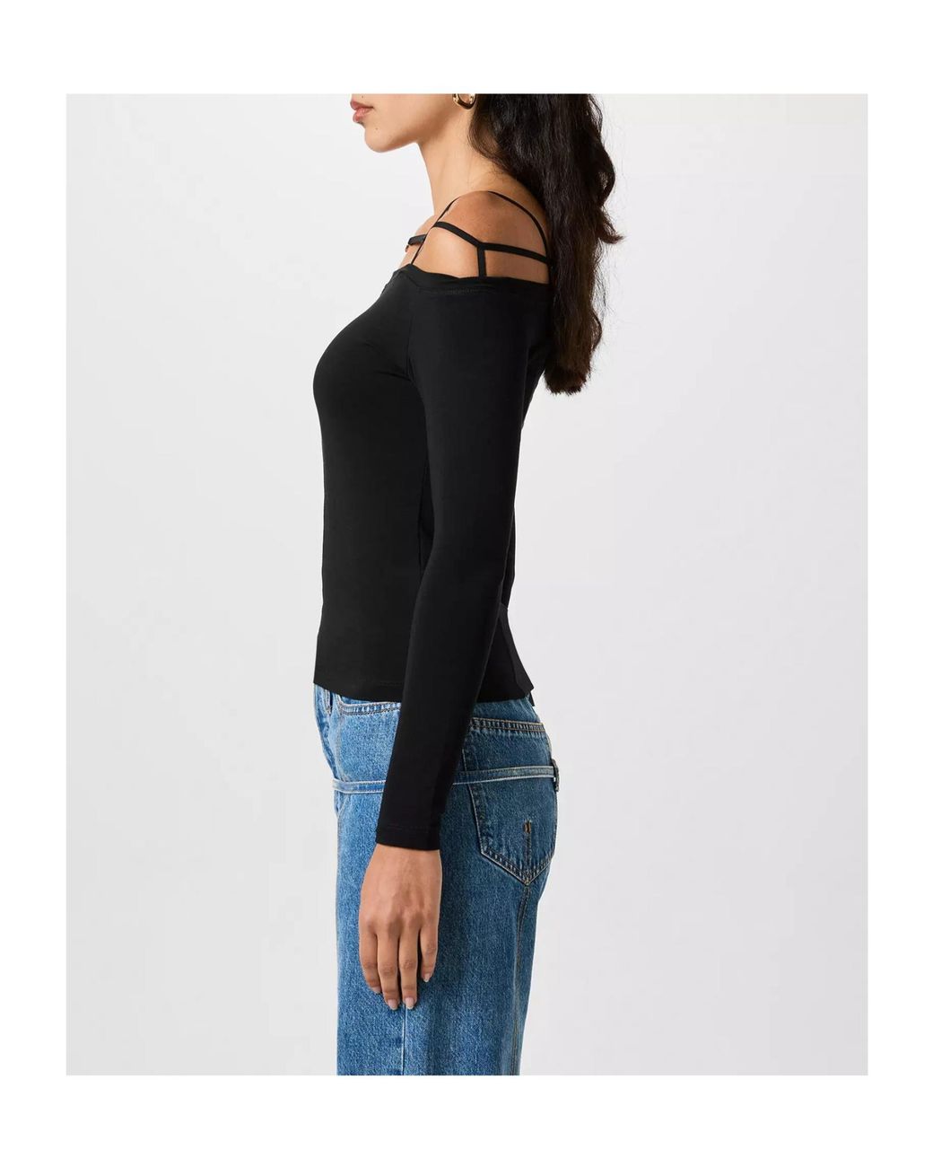 Jacquemus Black Off-Shoulder Tops
