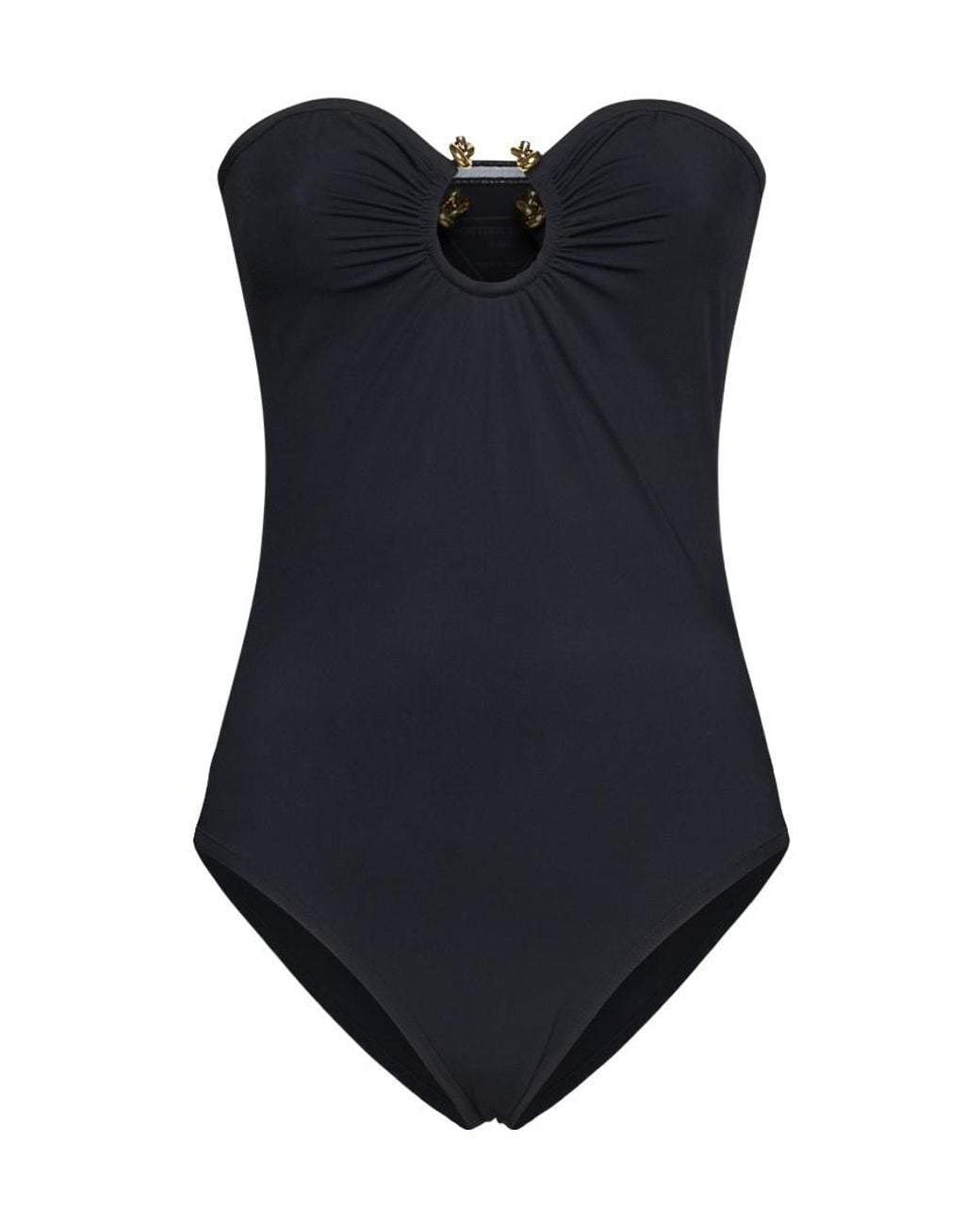 Bottega Veneta Black Knot Ring One-Piece Swimsuit