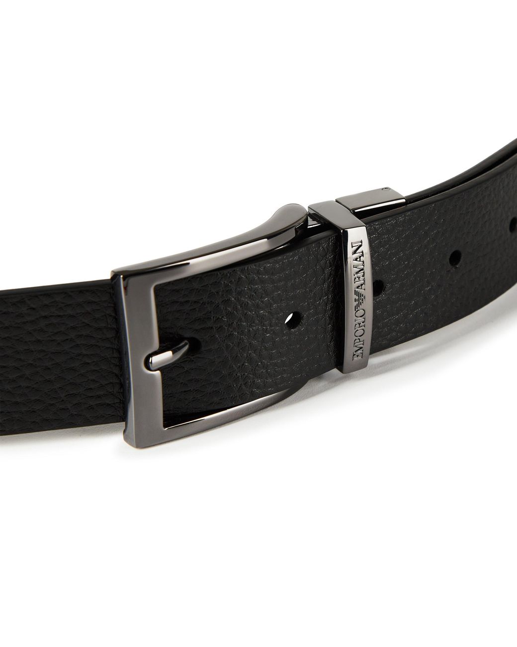 Emporio Armani White Reversible Leather Belt for men
