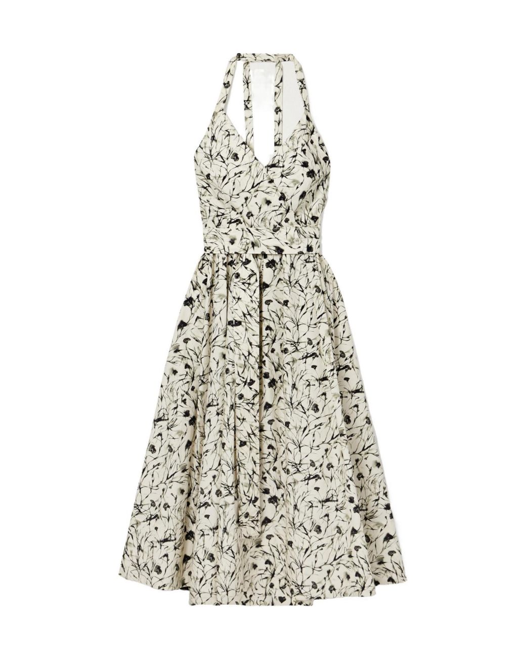 Proenza Schouler White Rhea Tie-Up Printed Dress