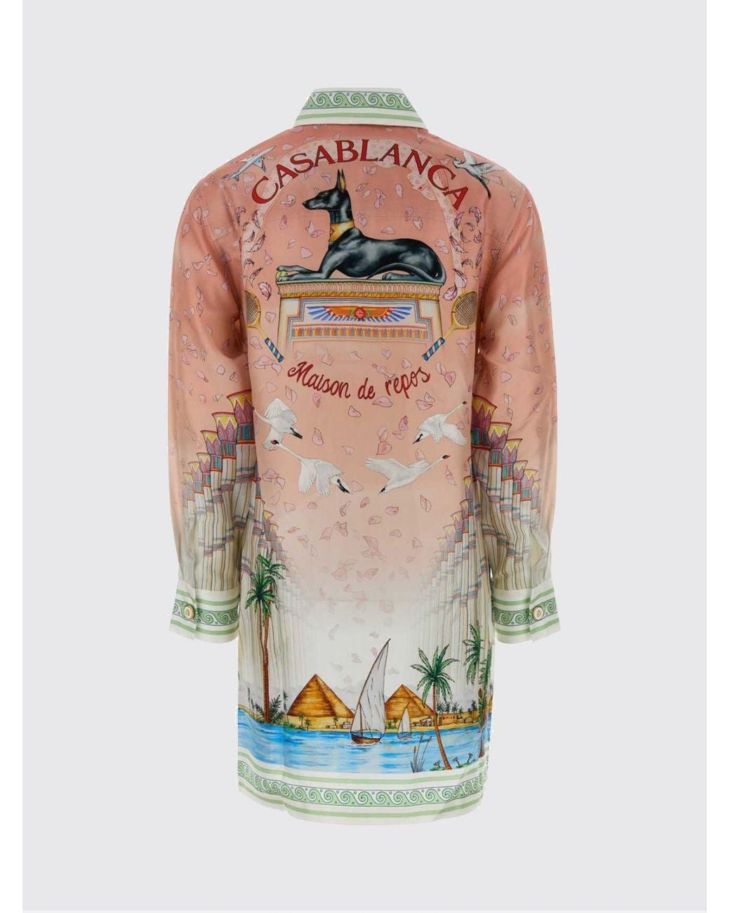 Casablanca Multicolor Printed Twill Shirt Dress